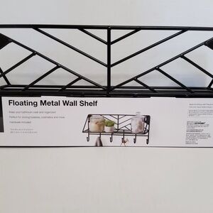 Salt Black Metal floating Wall Shelf